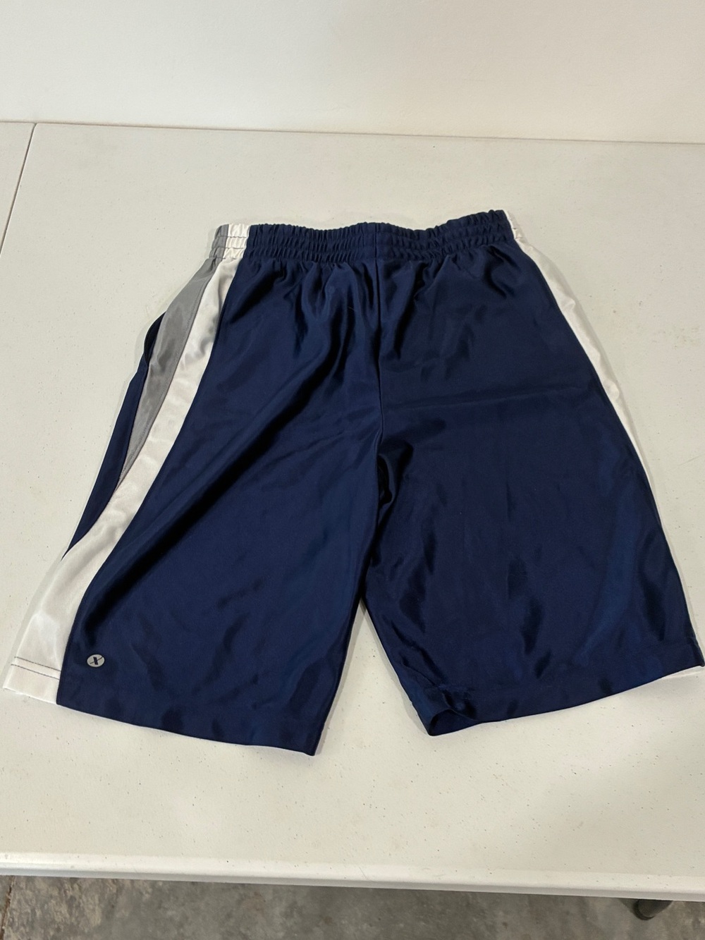 Boys Xersion Navy Blue & Gray Athletic Basketball Shorts | Size M (10/12)